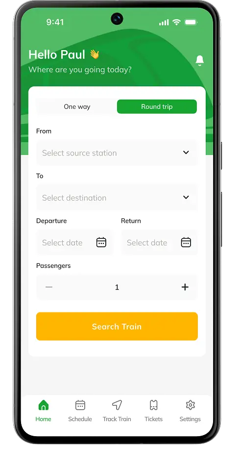A mockup of the new NRC mobile app home page