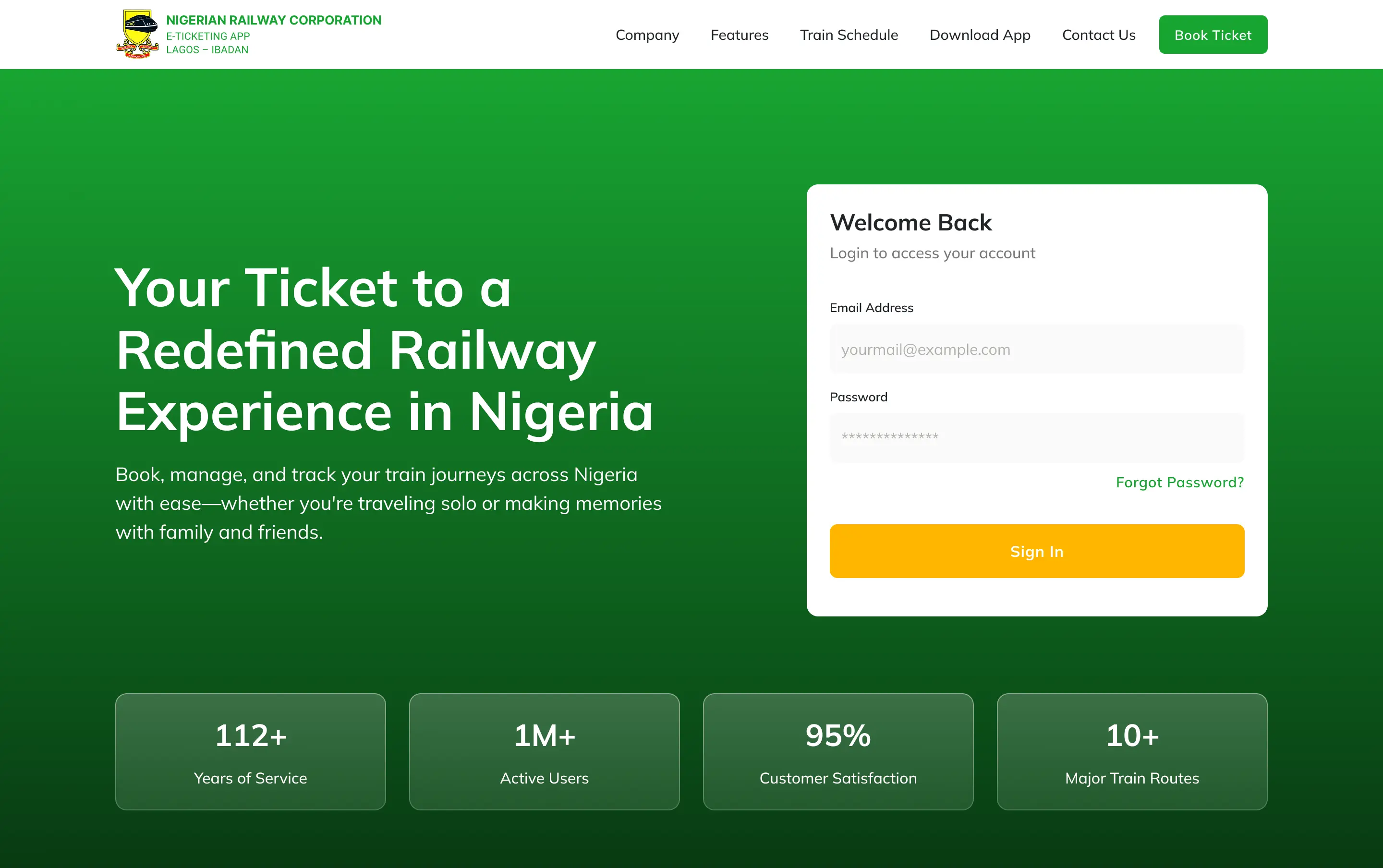 Hero section of the redesigned NRC Landing page Final iteration